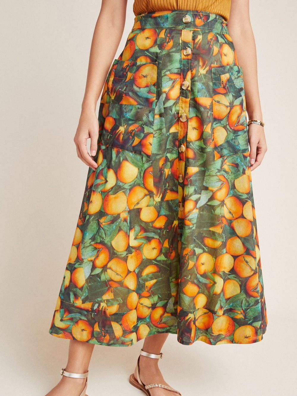 Anthropologie Maeve Summer Orchard Skirt - Picture 1 of 8